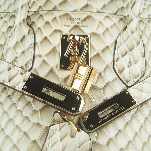 Replica Hermes Birkin 30CM Fish Veins Leather Bag Beige 6088 On Sale - Click Image to Close